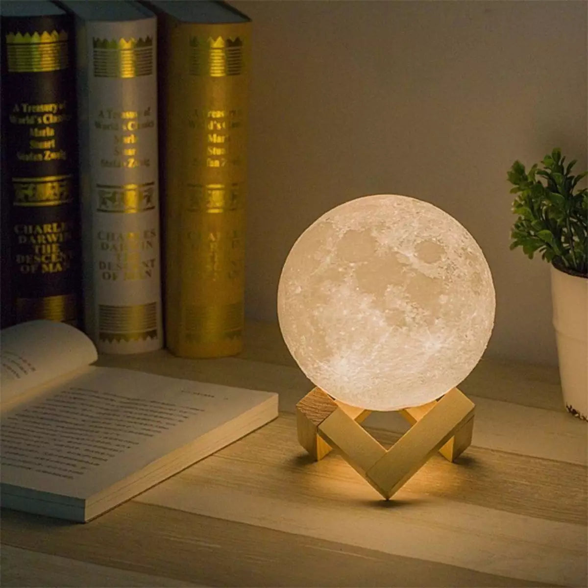 Humidificador Lampara Luna LED